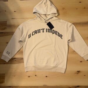 Men's Beige Hoodie with Graphic Print